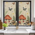 thumbnail image 2 of Spring Mushrooms Window Privacy Film, Farmhouse Pastoral Botanical Rustic Static Cling UV Sun Blocking Heat Control Window Tint Day and Night, Non-Adhesive One Way Windows Privacy Cover 17.7''x39.3'', 2 of 7