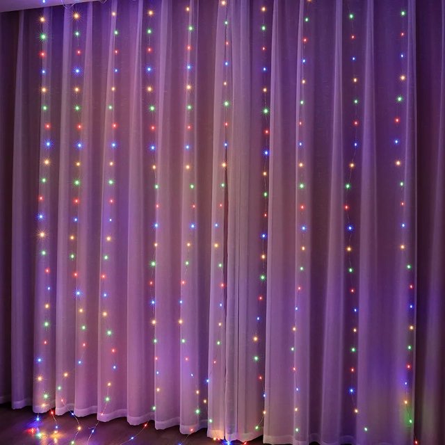 USB Power Curtain LED Light String Christmas Decoration for Hoem Bedroom 2024 Xmas Tree New Year 2025 Party Decor Natal Noel