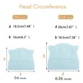 thumbnail image 4 of Baby Knit Beanie Cat Ear, Toddler Newborn Winter Warm Cute Ears Love Heart Embroidered Infants Cap, Sky Blue 6-36 Months, 4 of 8
