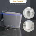 thumbnail image 2 of Smart Toilet with Built-In Bidet, One Piece Toilet with Auto Open/Close Lid, Dual Flush, Hip & Female Clean, Foam Shield, Heated Seat, Foot Sensor Flush, Instant Warm Water, Dryer, Night Light, 2 of 8