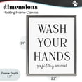 thumbnail image 4 of Stupell Industries Traditional Wash Your Hands Funny Reminder Gray Floating Frame Canvas Art, 25 x 31, by Lettered and Lined, 4 of 8