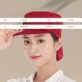 thumbnail image 3 of QURATI Waiter Hats for Women, Chef Hats-Kitchen Baker Cooking Hair Nets Food Service Caps for Adults Mens Hats Red, 3 of 4