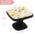 thumbnail image 4 of 4 Pcs Square Cabinet Handle Drawer Pulls Daisy Knobs with Screws Furniture Office Cabinet Knob Decoration, 4 of 7