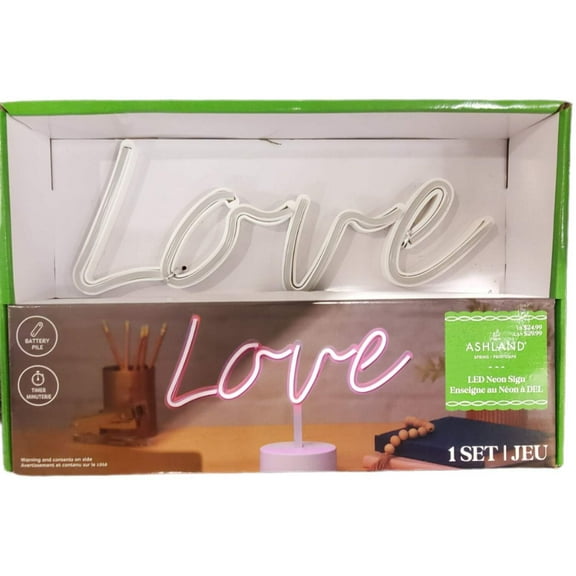 ASHLAND LED NEON SIGN 12 X 4 IN, PLUS STAND