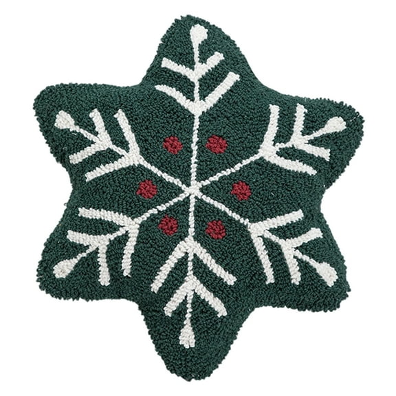 Gytml Christmas Themed Embroidered Cushion 3D Pattern Soft And Comfortable Winter Throw Pillow With Insert For Living Room And Bedroom Decoration Green One Size