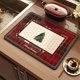 thumbnail image 4 of Tapete navideño de diatomeas, fácil de cuidar, absorbente, para la mesa de la cocina, aislante térmico, decoración navideña para fiestas. Individual de poliéster., 4 of 6
