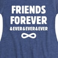 thumbnail image 3 of Instant Message - Friends Forever And Ever  - Girls Fit And Flare Cap Sleeve Dress, 3 of 5