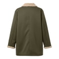 thumbnail image 5 of Men's Winter Lapel Cargo Military Trucker Work Long Fleece-Lined Cotton Jacket Coat Color:Army Green Size:S, 5 of 7