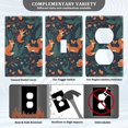 thumbnail image 3 of Yayeee Blank Wall Plate Cover 1-Gang 4.5"x2.7" Home Unused Decorative Outlet, Whimsical Foxes Pattern, 3 of 7