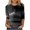 Black, variant on 50% Off Clear! asdoklhq Womens Plus Size Tops Clearance,Women Classic Novelty Gradient Printed Tops Long Sleeve Crewneck Blouse