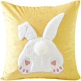 thumbnail image 2 of Caja Almohada Conejito Pascua 45x45cm Case Conejo Felpa (espalda Conejo) Amarillo, 2 of 5