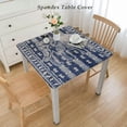 thumbnail image 2 of BANET Square/Rectangle Tablecloth Cotton Linen Plaid Tablecloth Table Cover Kitchen Dinning Tabletop Decoration White, 2 of 7