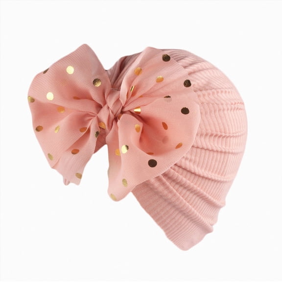 Splozh Hats for Newborn Baby Girls Newborn Baby Girl Hats Cotton Hospital Bow Hat Beanies Cap for New Born Girls,Pink,One Size