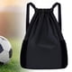 thumbnail image 1 of Mochila con cordón para niños y adultos, bolsa con cordón para nadar, bailar al aire libre Negro, 1 of 8