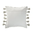 thumbnail image 2 of LR Home Sophisticated Gray and Red Tasseled 20" x 20" Square Decorative Adult Indoor Throw Pillow, 2 of 6