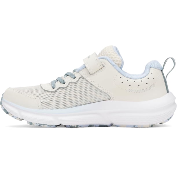 Zapatillas Under Armour Assert 10 para Niñas, Talla 12K, Azul Piedra y Rosa