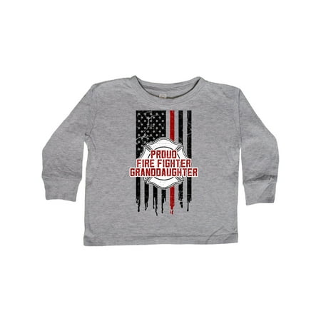

Inktastic Proud Firefighter Granddaughter Gift Toddler Toddler Girl Long Sleeve T-Shirt