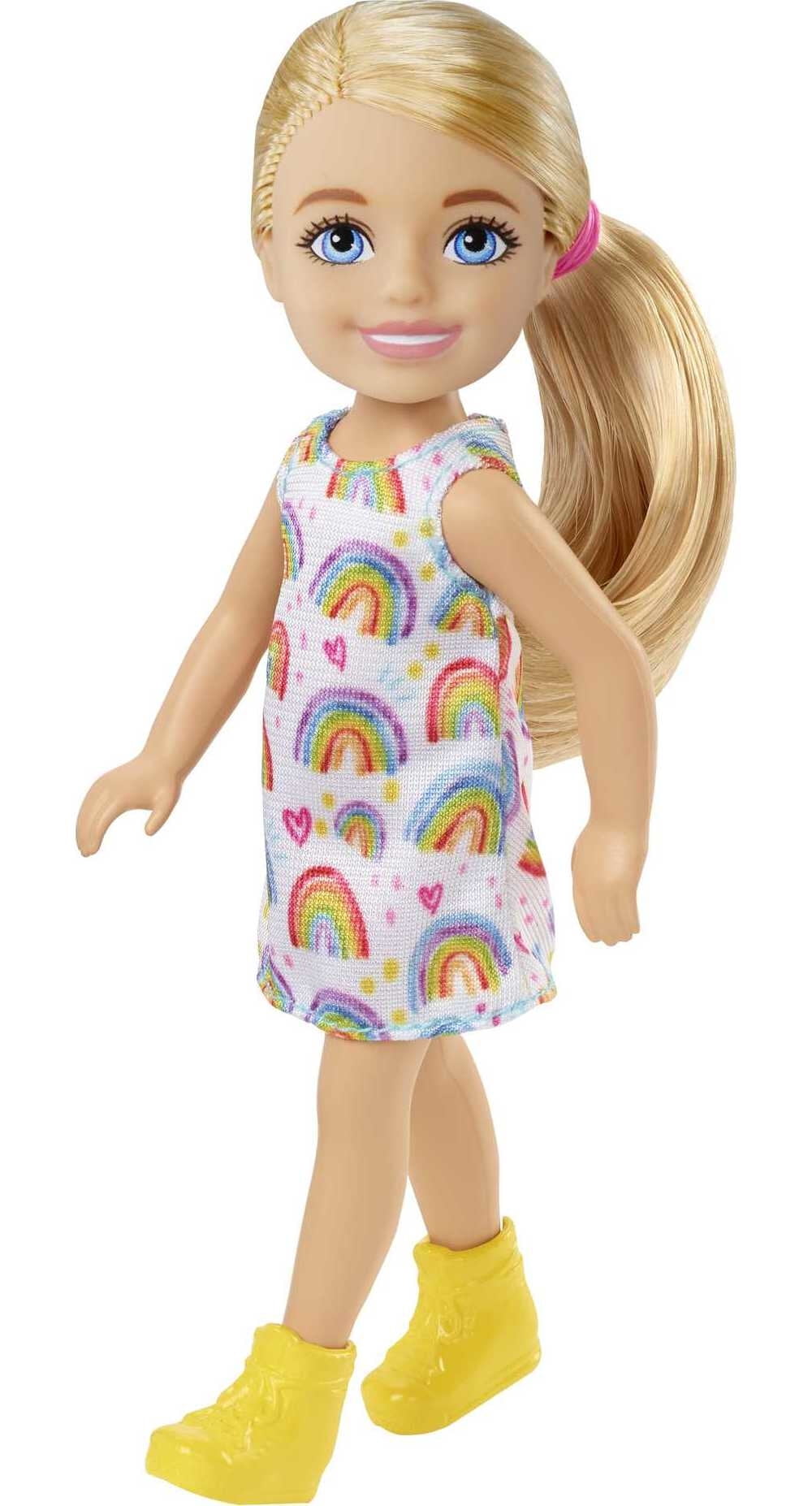 Barbie Chelsea Doll (Blonde) In Rainbow Dress, Toy For 3 Year Olds & Up