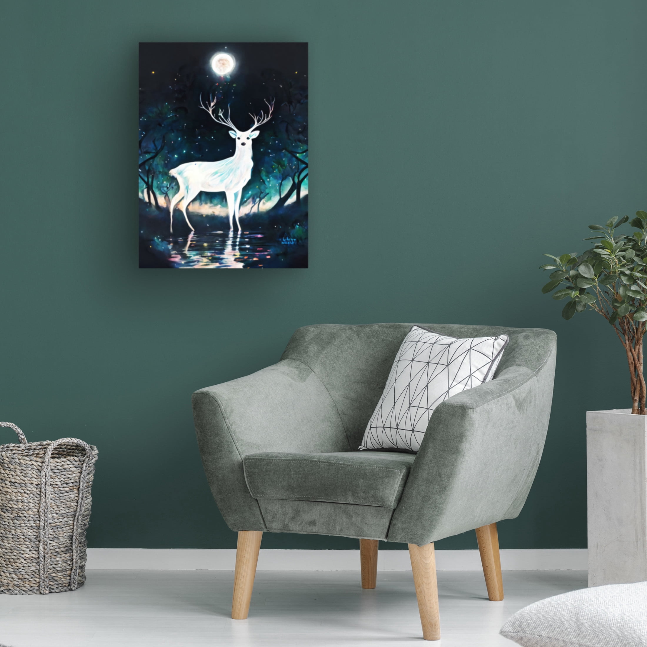 Trademark Fine Art Muh Asdar Paint Deer Canvas Wall Art