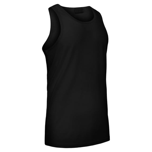 G-Style USA Men's Straight Hem Long Length Tank Top TT60 - Black - Large