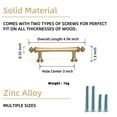 thumbnail image 3 of Goo-Ki 3"(76mm) Hole Center Champagne Bronze Kitchen Cabinet Handles, Closet Classic Zinc Alloy Cabinet Pulls Dresser Handles for Bedroom,Drawer,Cupboard & Wardrobe, 6 Pack, 3 of 10