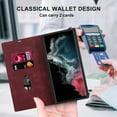 thumbnail image 2 of Nalacover Wallet Case for Samsung Galaxy S22 Ultra,Built-in Magnet Compatible with Magsafe Charger,PU Leather Magnetic Closure Flip Holder RFID Blocking Card Slot Anti-falling Phone Cover,Red, 2 of 9