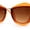 Orange Brown, variant on Womens Angry Eyebrow Line Exposed Lens Cat Eye Sunglasses Orange Brown
