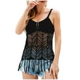 thumbnail image 2 of Wycnly Summer Saving Camisole for Women Gym Tops for Women Beach Hollow out Spaghetti Strap Cover up Tops 2024 Fashion Solid Sleeveless Tees Ladies Sleeveless Shirt, 2 of 4