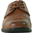 thumbnail image 2 of bravo! Boy Dress Shoe KING-6 Classic Lace Up Oxford Cap Toe with Leather Sock Cognac, 2 of 7