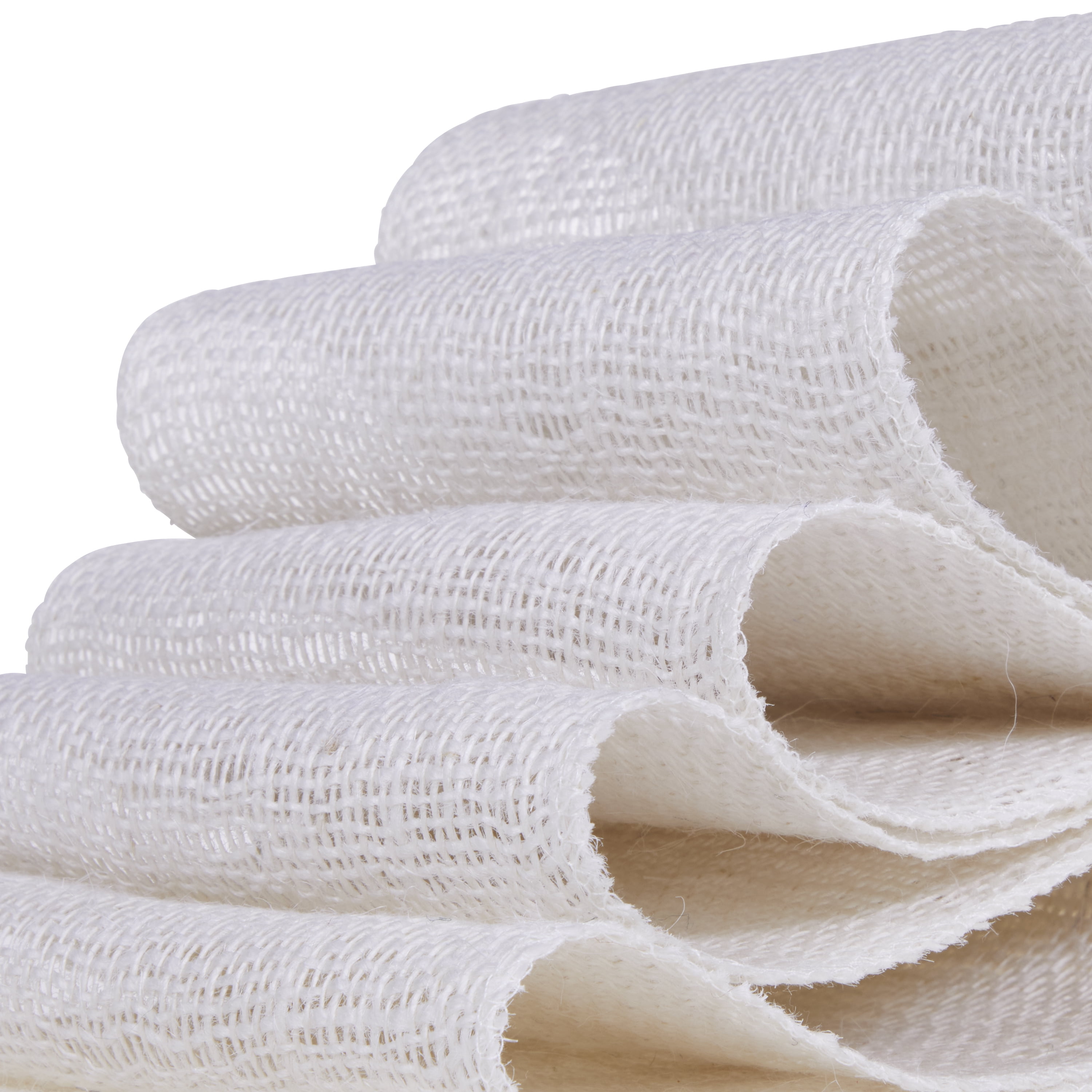 (2 pack) Love, Laugh, Craft Jute Burlap Roll Precut, Finished Edges, 6"W x 5-Yards, White