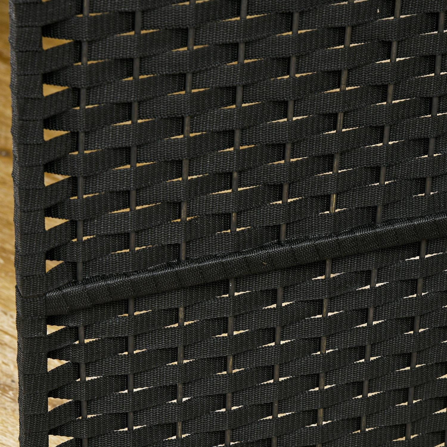 Demi Bonn 6-Panel Foldable Room Divider Screen with 5.6ft Tall Privacy Screen, Space Partition for Home Office, Freestanding Screen Wall, Black