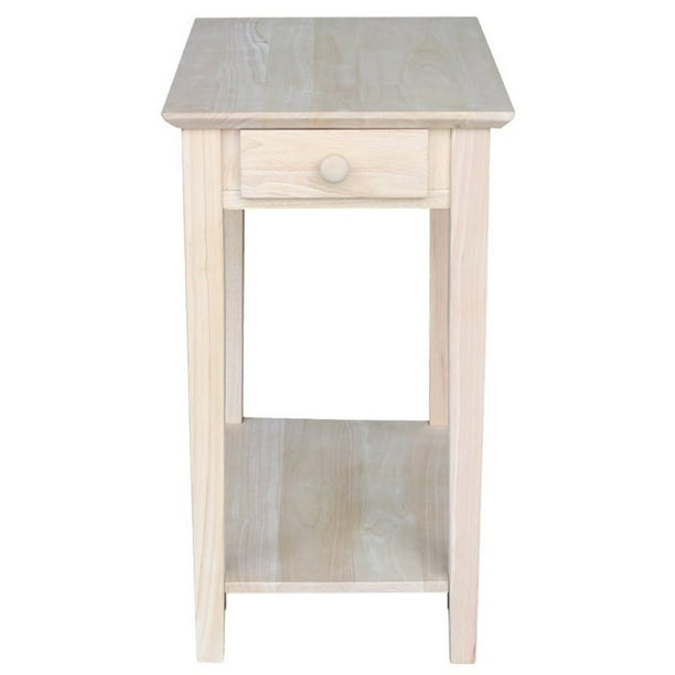 Pemberly Row Unfinished Narrow 1 Drawer End Table Com Pemberly Row Unfinished Narrow 1 Drawer, Unfinished Wood End Table With Drawer