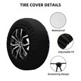 thumbnail image 2 of Sikiie Winter Outdoors Sports PVC Leather Spare Tire Wheel Cover Spare Tire Cover, for Car Truck SUV Camper Trailer Universal Fit(14-17in)-15 inch, 2 of 6