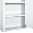 thumbnail image 6 of kleankin Steel Wall Mount Medicine Cabinet 3 Tier Emergency Box for Bathroom Kitchen, Lockable with 2 Keys, White, 6 of 8