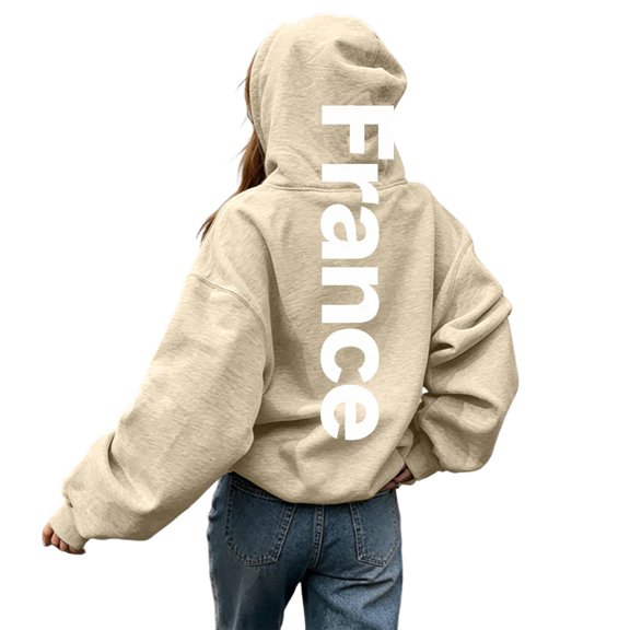BOOMNY Women's Long Sleeve Hoodies Letter Graphic Pullover Hoodie for Women Trendy Casual Fall Winter Hooded Sweatshirts With Pocket