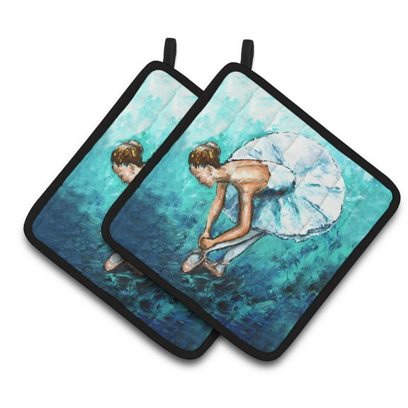 Carolines Treasures MW1325PTHD Ballet Early Pratice Pair of Pot Holders 7.5HX7.5W multicolor