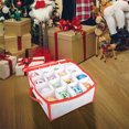 thumbnail image 5 of KOYPTL Christmas Ornament Storage Box with Adjustable Dividers Store up to 32 Pcs Christmas Ornaments Clear Plastic Christmas Storage Bag with Double Zippered Closure and Sturdy Handles, 5 of 6