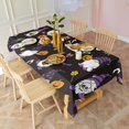 thumbnail image 3 of Halloween Gnome Witches with Spooky Elements Rectangle Tablecloth 60"x102",Waterproof Polyester Rectangle Table Cloth, Wipeable Spillproof Polyester Tablecloth for Dining, Camping, Indoor and Outdoor, 3 of 6