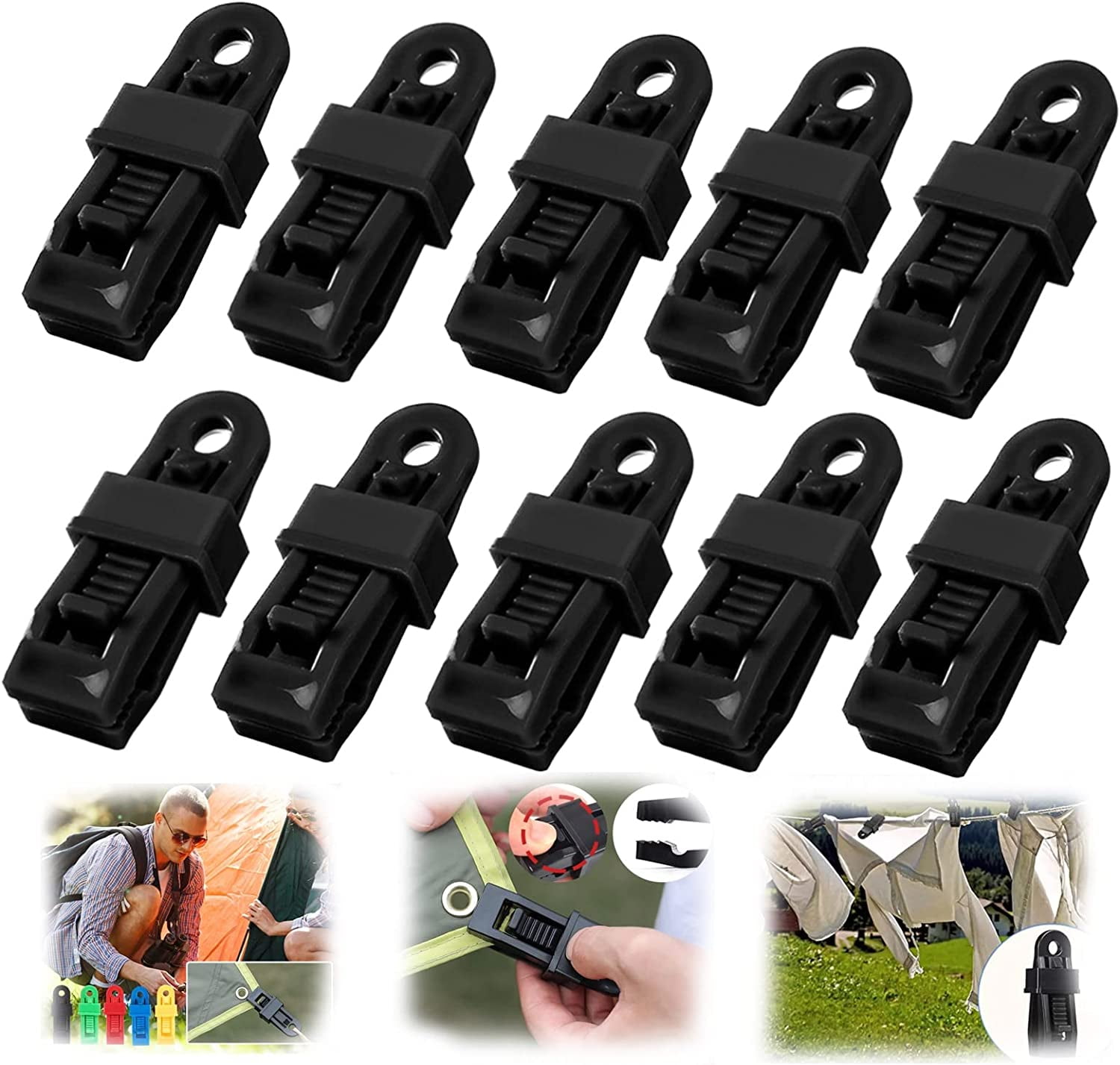 Shade Cloth Plastic Clips, Tarp Clips Heavy Duty Lock Grip, Shade Cloth