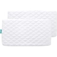 thumbnail image 2 of Protector de colchón impermeable para cuna, paquete de 2 sábanas ajustables para cuna, protector de colchón para cama infantil para niños y niñas, funda protectora para colchón de cuna 100% absorbente, 2 of 4