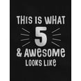 thumbnail image 2 of Unisex 5th Birthday Tstars Shirt - Awesome Five Year Old Theme - Perfect Birthday Gift for Kids - Celebrate in Style - Fun Birthday Party Outfit - Youth Kids T-shirt for Boys and Girls, 2 of 4