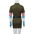 thumbnail image 5 of Ramona Flowers Sexy Cargo Dress Outfit with Star Circle Messanger Bag for Women, 5 of 7