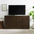 thumbnail image 4 of Noah Modern Transitional 62" Framed 4-Door Sideboard in Dark Brown Oak, 4 of 5