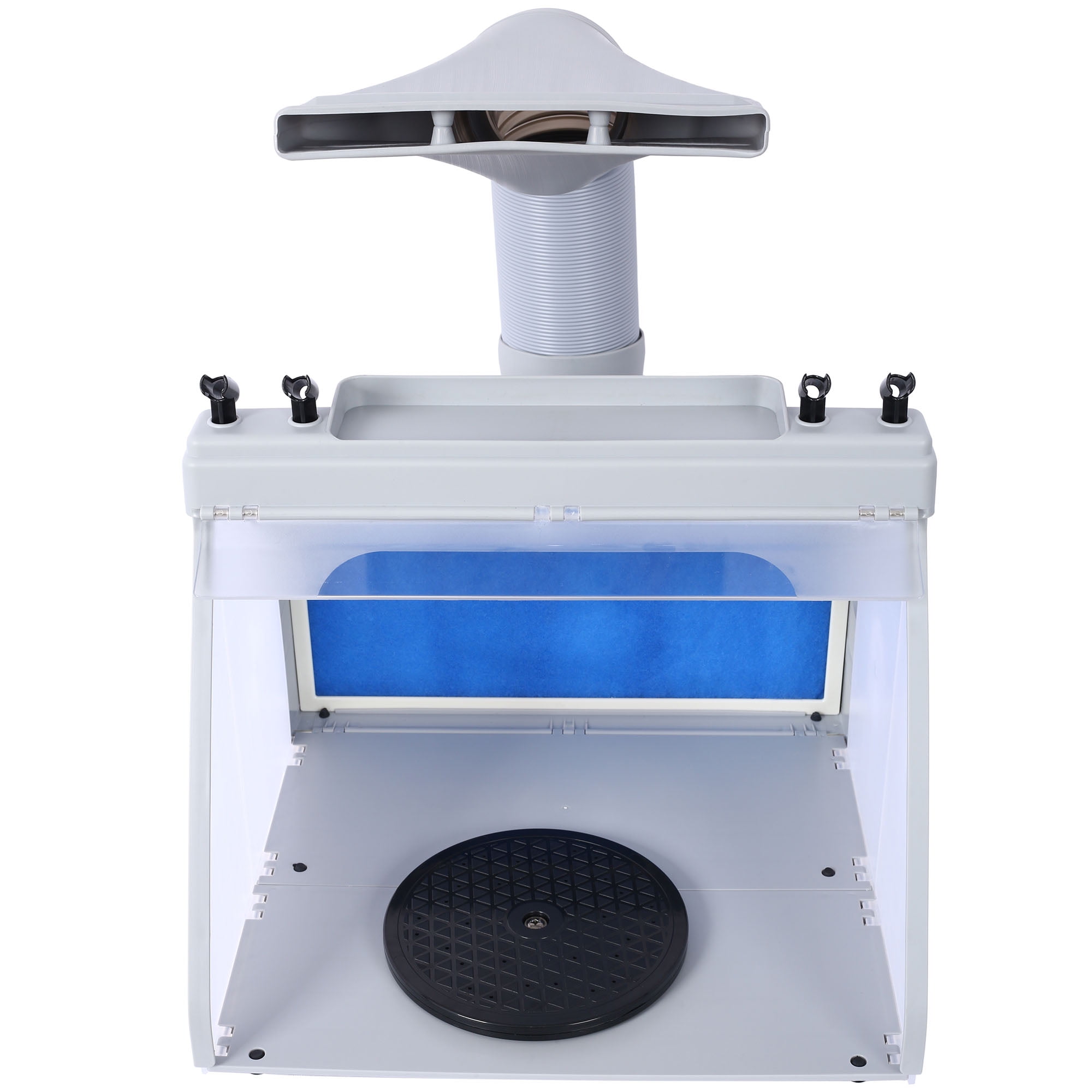 Versatile Paint Spray Booth with LED Lights & 360° Turntable for Models DC12V/1.6A Motor Included