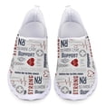 thumbnail image 1 of Zapatillas ligeras de verano para mujer, mocasines planos con estampado de latidos del corazón para enfermera, zapatos de malla transpirables antideslizantes, calzado femenino, 1 of 5