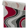 thumbnail image 5 of LBaiet 2' x 6' Red and Gray Abstract Wavy Rectangular Rug Runner, 5 of 7