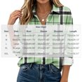 thumbnail image 3 of Yertdoel Flannel Shirt Women Long Sleeve Plaid Lapel Open Front Button Down Shirts Stylish Casual Soft Cozy Cardigan Jackets, 3 of 6