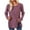 Purple, variant on tarylea Ribbed Tops for Women Split Hem Side Button Sweater Scoop Neck Long Sleeve Tunic Tops Loose Casual Wear