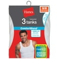 thumbnail image 3 of Men's FreshIQ ComfortBlend White Tagless Tank 3-Pack, 3 of 6