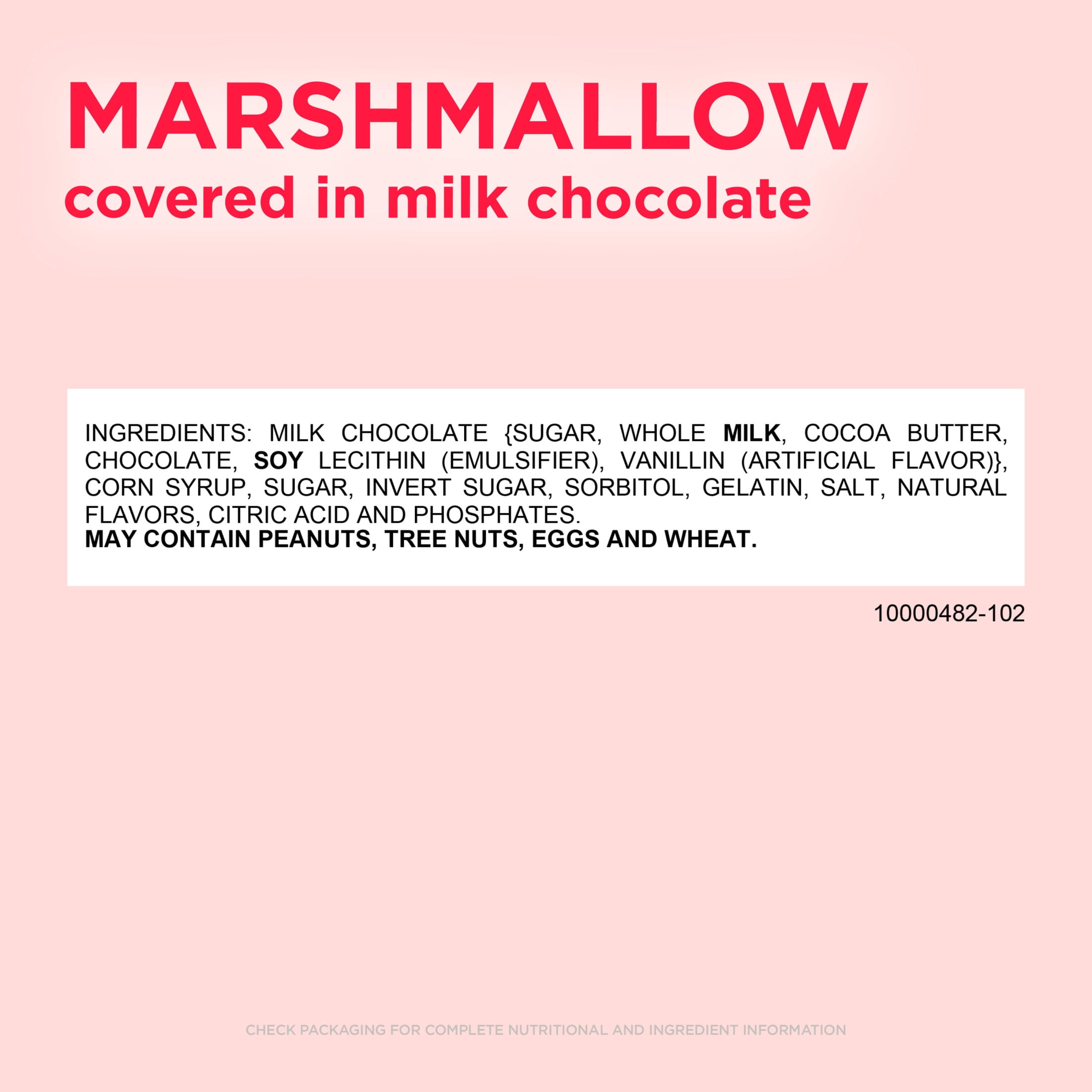 (3 pack) Russell Stover Valentine's Day Milk Chocolate Marshmallow Heart Candy Bar, 1.3 oz.
